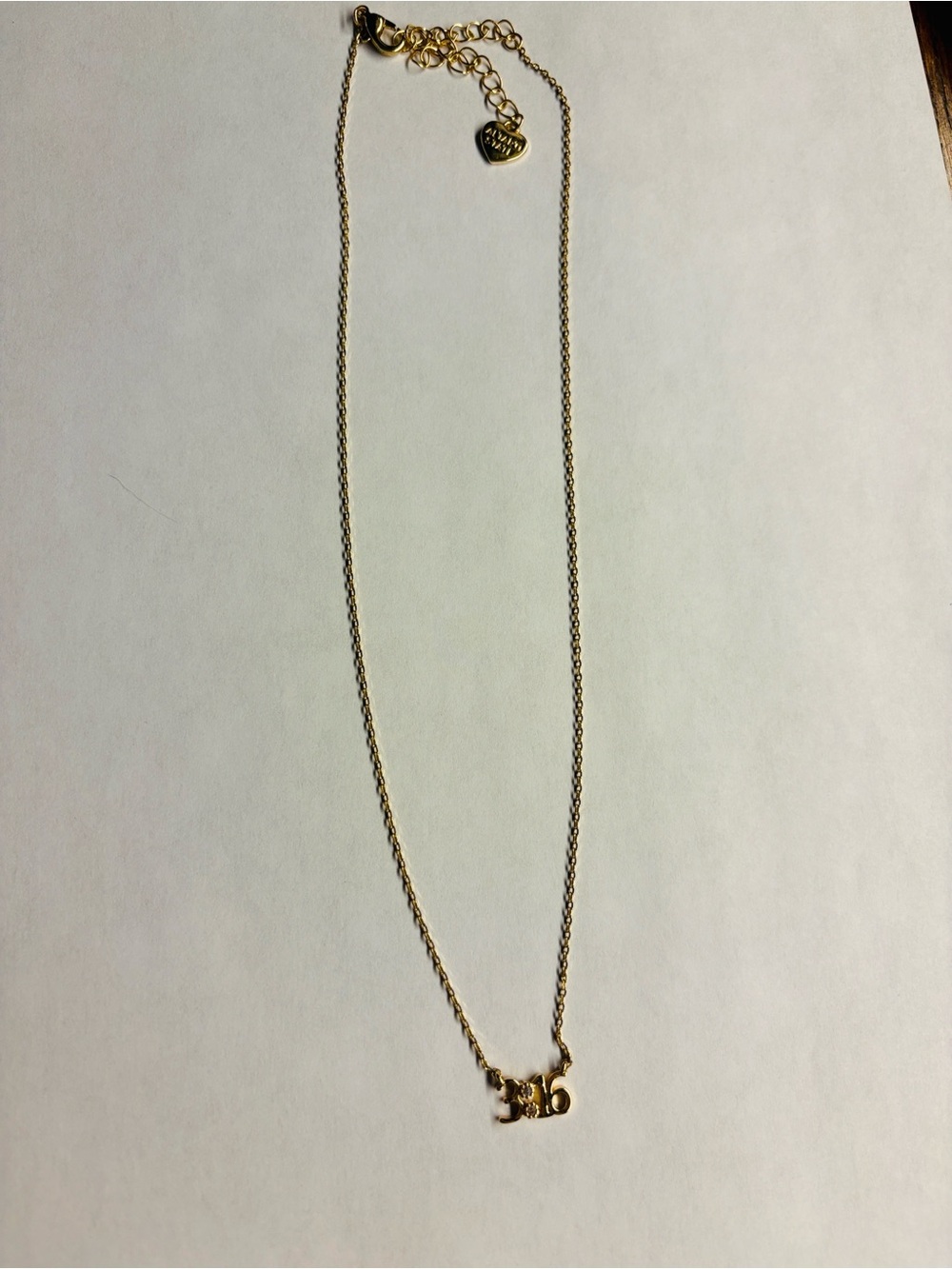 Altar’d state Gold 3:16 Christian Pendant Necklace